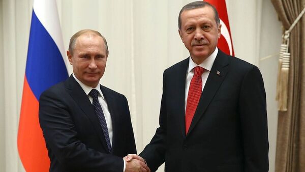 Эрдоган и Путин. Архивное фото - Sputnik Азербайджан