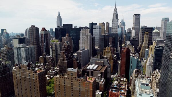View of Manhattan May 12, 2014 from the United Nations headquarters building in New York - Sputnik Азербайджан