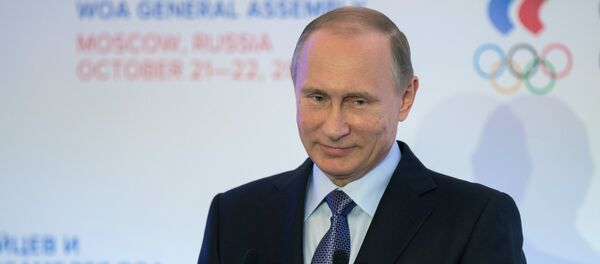 Президент России В.Путин принял участие в работе I форума Всемирной ассоциации олимпийцев - Sputnik Азербайджан