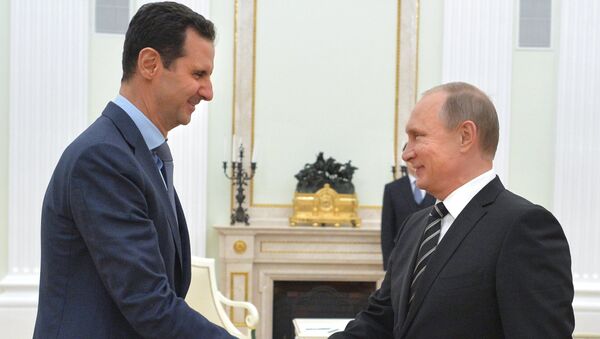 President Vladimir Putin meets with President of Syria Bashar al-Assad - Sputnik Azərbaycan