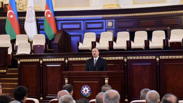 Президент Ильхам Алиев выступил на мероприятии, посвященном 70-летнему юбилею Национальной академии наук АР - Sputnik Azərbaycan