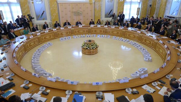 Второе рабочее заседание участников саммита Группы двадцати - Sputnik Азербайджан