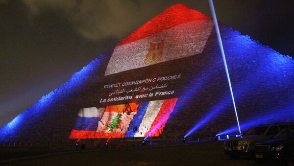 Акция памяти жертв крушения российского А321 и парижских терактов - Sputnik Азербайджан
