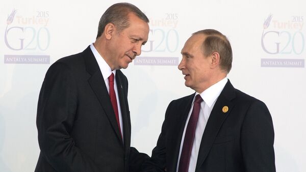 Президент РФ В.Путин принимает участие в саммите G20 в Турции - Sputnik Azərbaycan