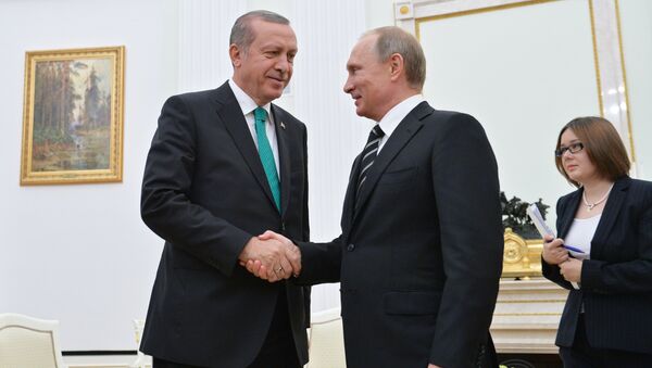 President Vladimir Putin meets with President of Turkey Recep Erdogan - Sputnik Azərbaycan