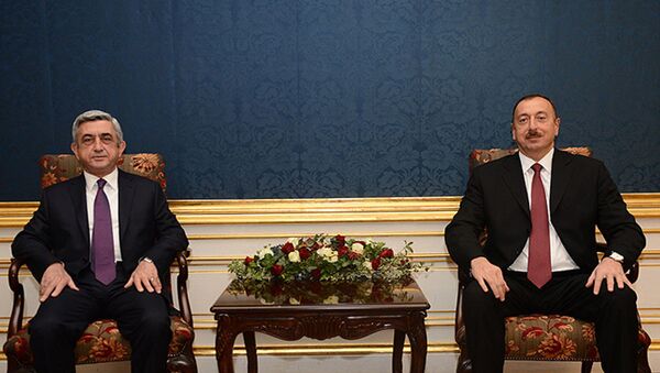 Президент Армении Серж Саргсян и президент Азербайджана Ильхам Алиев - Sputnik Azərbaycan