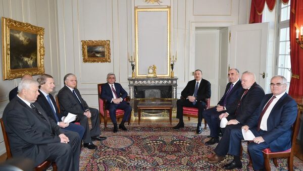 Встреча президентов Азербайджана и Армении Ильхама Алиева и Сержа Саргсяна - Sputnik Азербайджан