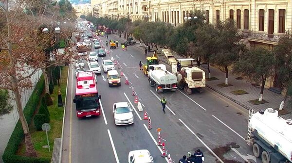 Подготовка к гонкам Формулы 1 в Баку. Фото с сайта NIIM Подготовка к гонкам Формулы 1 в Баку. Фото с сайта NIIM - Sputnik Азербайджан
