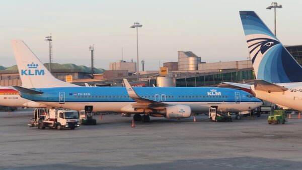 Самолет авиакомпании KLM. Архивное фото - Sputnik Азербайджан