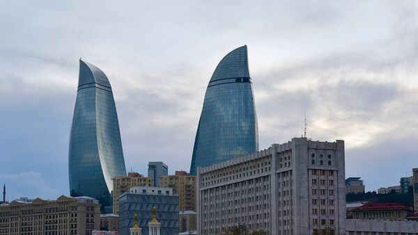 Вид на кабмин и Flame Towers - Sputnik Azərbaycan
