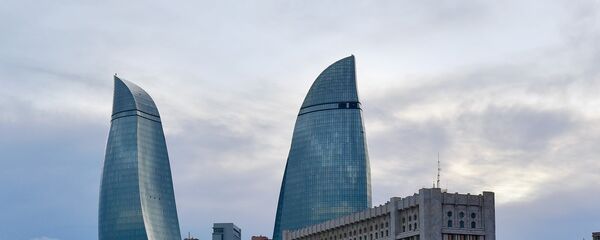 Вид на кабмин и Flame Towers Вид на кабмин и Flame Towers - Sputnik Азербайджан