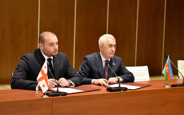 Подписание протокола между Азербайджаном и Грузией - Sputnik Азербайджан