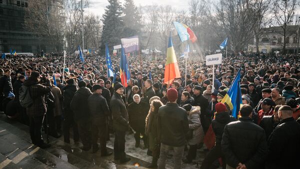 Акция протеста оппозиции в Молдавии - Sputnik Азербайджан