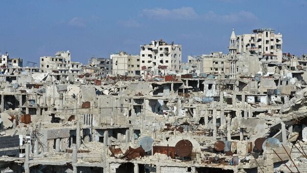 Разрушенный город Хомс, архивное фото - Sputnik Азербайджан