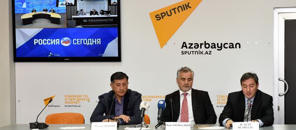 Видеомост в пресс-центре Sputnik Азербайджан 27.01.2016 - Sputnik Азербайджан