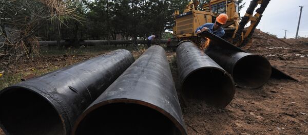 Строительство газопровода. Архивное фото Строительство газопровода. Архивное фото - Sputnik Азербайджан