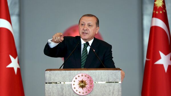Президент Турции Реджеп Тайип Эрдоган - Sputnik Azərbaycan