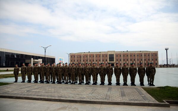 Личный состав миротворческого батальона Вооруженных Сил Азербайджана - Sputnik Азербайджан