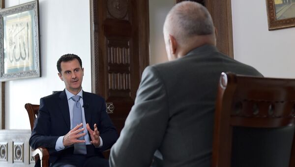 Интервью президента Сирии Б. Асада гендиректору МИА Россия сегодня Д. Киселеву - Sputnik Азербайджан