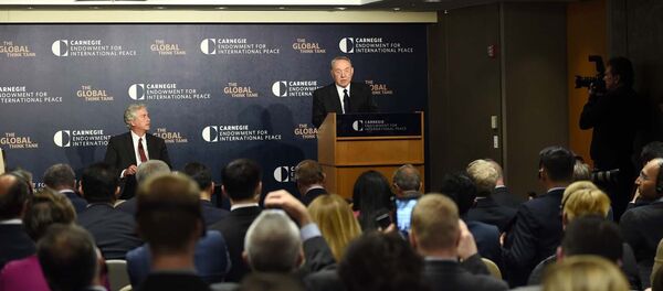 Президент Казахстана Нурсултан Назарбаев выступает перед участниками Саммита по ядерной безопасности в Вашингтоне - Sputnik Азербайджан