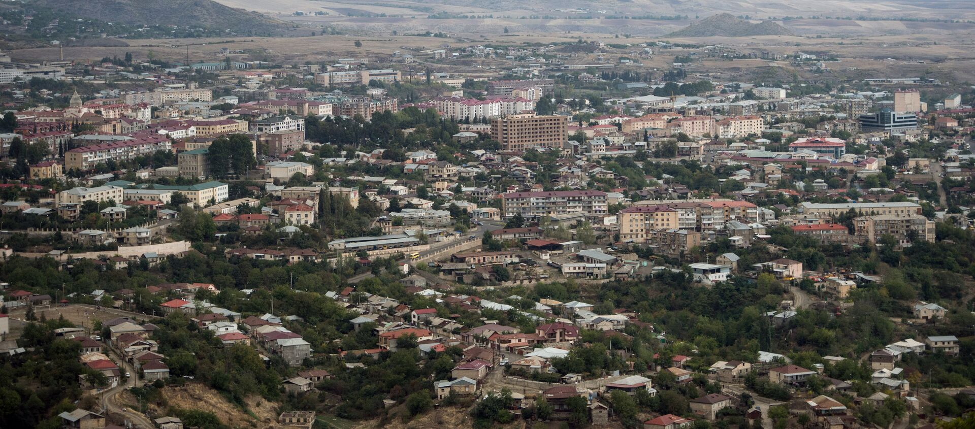 Вид на азербайджанский город Ханкенди - Sputnik Азербайджан, 1920, 09.02.2021