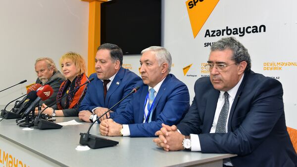Пресс-конференция руководителей Международной ассоциации Израиль-Азербайджан АзИз - Sputnik Azərbaycan