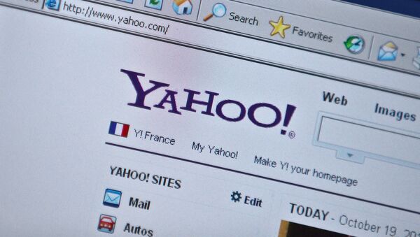 Сайт Yahoo на экране компьютера. Архивное фото - Sputnik Азербайджан