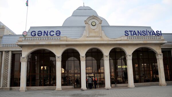 Гянджинский железнодорожный вокзал. Архивное фото - Sputnik Азербайджан