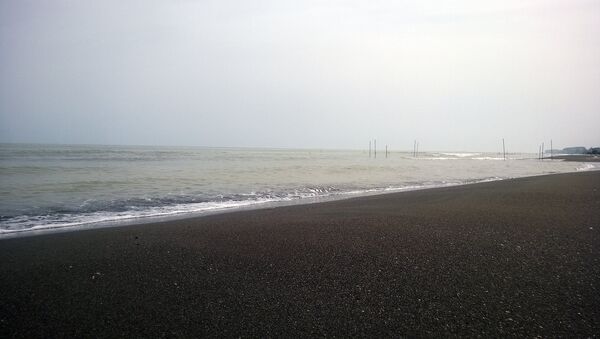 Черный песок на пляжах Лянкярана - Sputnik Азербайджан