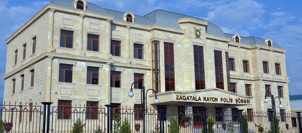 Здание отделения полиции Закатальского района. Архивное фото Здание отделения полиции Закатальского района. Архивное фото - Sputnik Азербайджан
