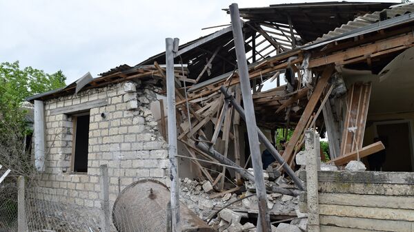 Разрушенные дома Агдамского района, фото из архива - Sputnik Азербайджан