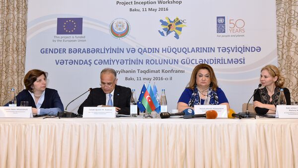 Церемония открытия проекта Создание возможностей для гражданского общества для более активной роли и продвижения гендерного равенства и прав женщин - Sputnik Азербайджан
