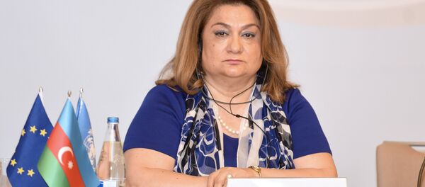 Глава Государственного комитета по проблемам семьи, женщин и детей Хиджран Гусейнова Глава Государственного комитета по проблемам семьи, женщин и детей Хиджран Гусейнова - Sputnik Азербайджан