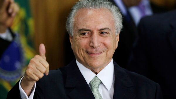 Исполняющий обязанности президента Бразилии Мишел Темер - Sputnik Азербайджан