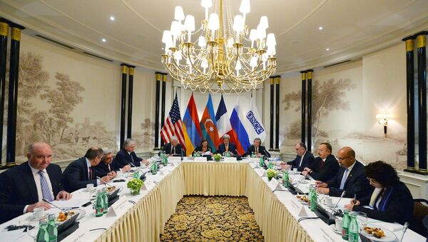 Встреча глав Армении и Азербайджана при участии сопредседателей Минской группы ОБСЕ - Sputnik Азербайджан