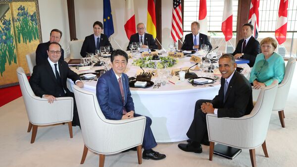 Yaponiyada keçirilən G7 sammitinin iştirakçıları - Sputnik Azərbaycan