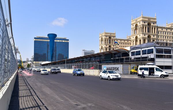 Подготовка к гран-при Европы по Формуле-1 в Баку - Sputnik Азербайджан