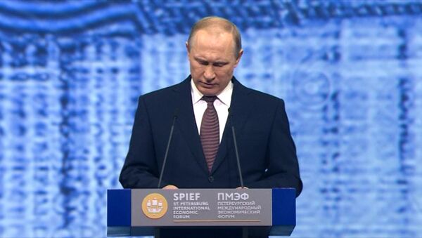 Путин на ПМЭФ о глобальной экономике, отношениях с ЕС и евразийском партнерстве - Sputnik Азербайджан