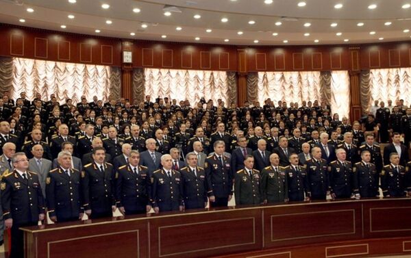 Церемония, посвященная 98-й годовщине со дня создания азербайджанской полиции - Sputnik Азербайджан