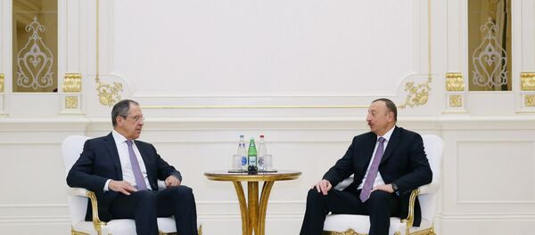 Встреча президента Азербайджана Ильхама Алиева и министра иностранных дел России Сергея Лаврова. Архивное фото - Sputnik Азербайджан