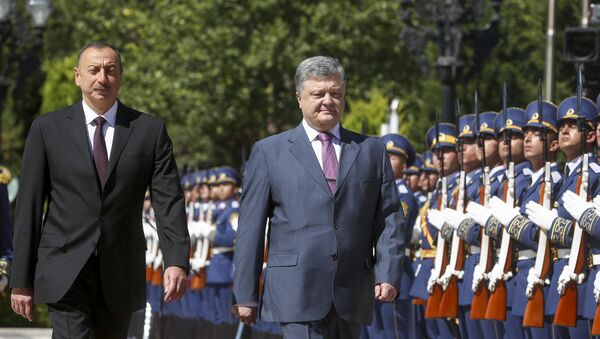 Ukrayna prezidenti Pyotr Poroşenkonun rəsmi qarşılanma mərasimi. Bakı, 14 iyul 2016-cı il - Sputnik Azərbaycan