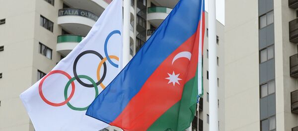 В Олимпийской деревне в Рио-де-Жанейро был поднят флага Азербайджана В Олимпийской деревне в Рио-де-Жанейро был поднят флага Азербайджана - Sputnik Азербайджан