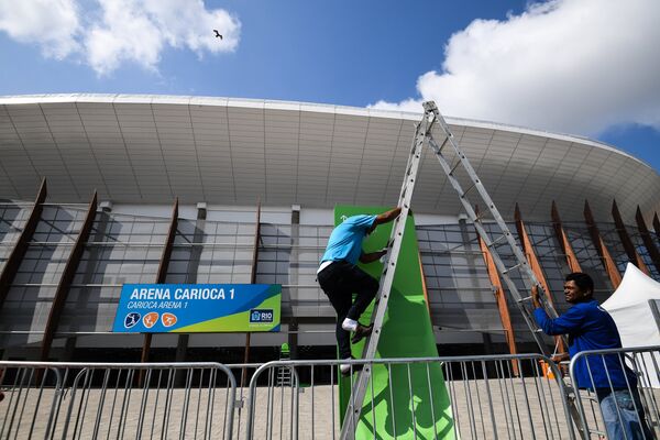 Спортивно-концертный комплекс Арена Кариока будет принимать соревнования борцов, дзюдоистов, тхэквондистов, фехтовальщиков, а также баскетбольный турнир Олимпийских игр. - Sputnik Азербайджан