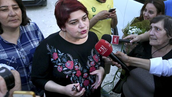 Хадиджа Исмайлова после освобождения. 25 мая 2016 года - Sputnik Азербайджан