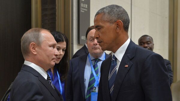 Rusiya dövlət başcısı Vladimir Putin və ABŞ prezidenti Barak Obama - Sputnik Azərbaycan
