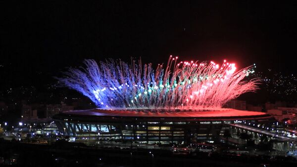 Небо Рио осветилось фейерверками в честь открытия Паралимпиады - Sputnik Азербайджан