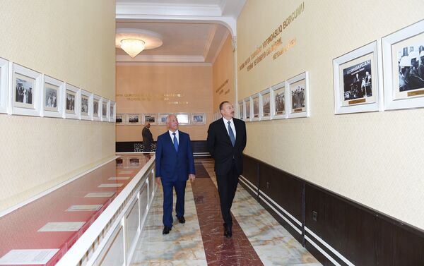 Ильхам Алиев в рамках поездки в Хачмазский район принял участие в открытии нового здания Центра Гейдара Алиева - Sputnik Азербайджан