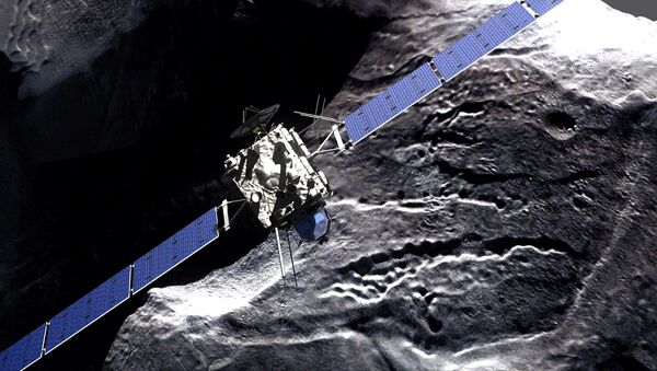 Пролёт зонда Розетта близ кометы - Sputnik Азербайджан