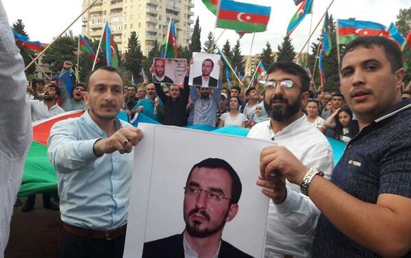 Участники митинга, организованного Национальным советом - Sputnik Азербайджан