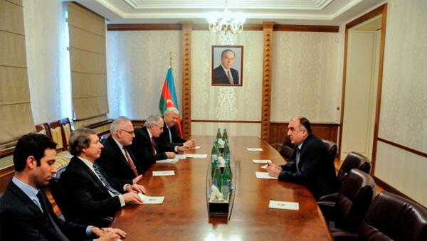 Встреча главы МИД Азербайджана с сопредседателями МГ ОБСЕ, 16 февраля 2015 года - Sputnik Азербайджан